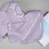 Macacão e Manta para Bebê Tricotil - Clara - Lavanda